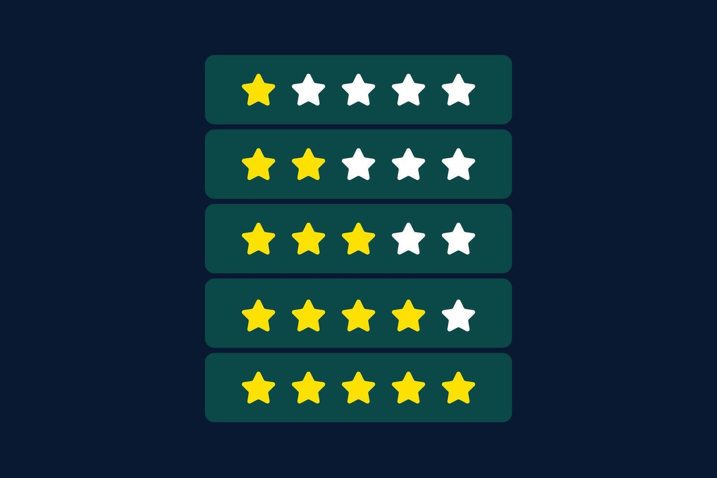 5 star rating illustration vector format