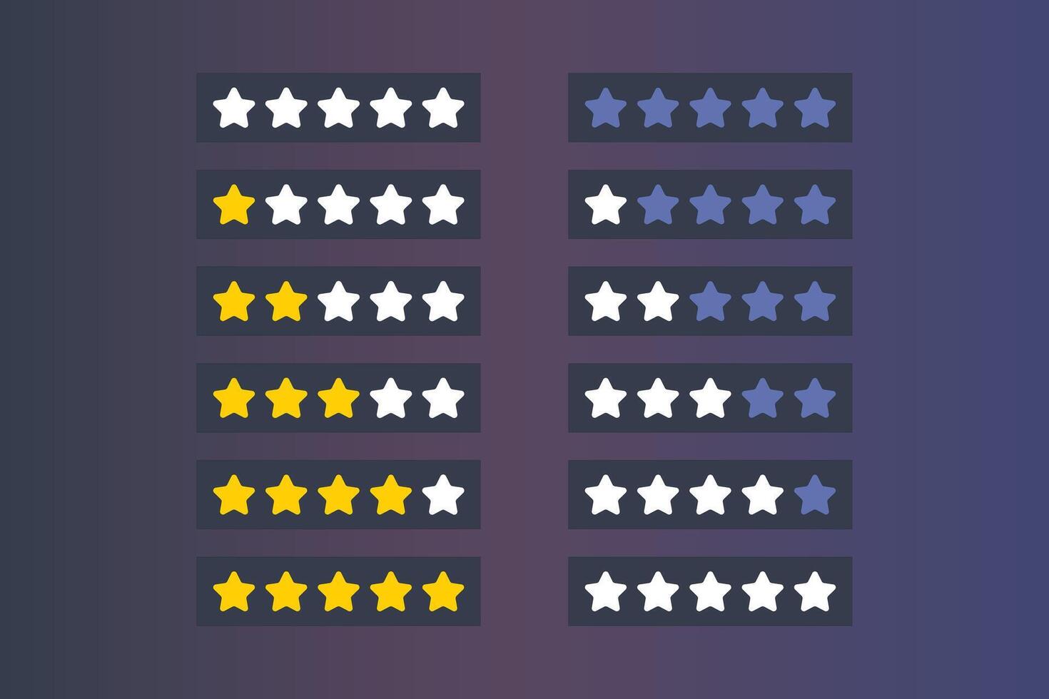 5 star rating illustration vector format