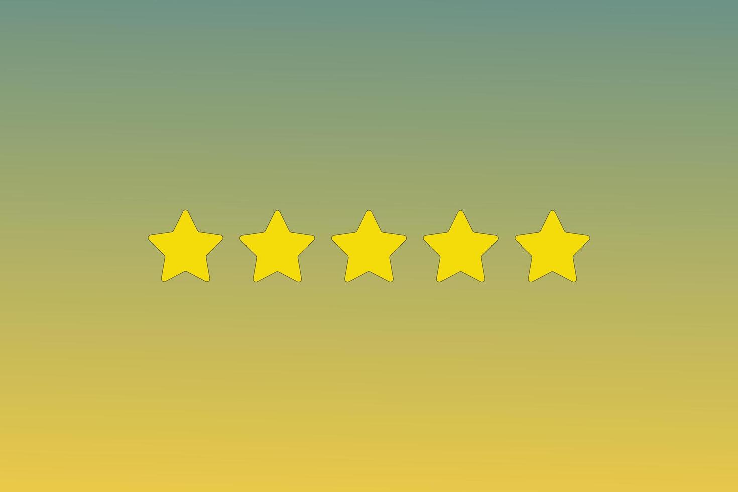 5 star rating illustration vector format