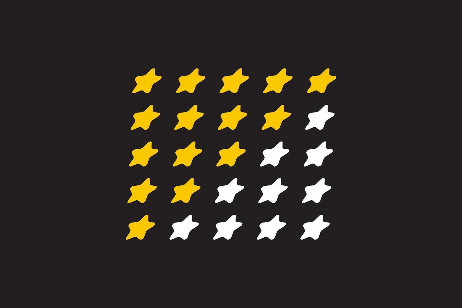 5 star rating illustration vector format