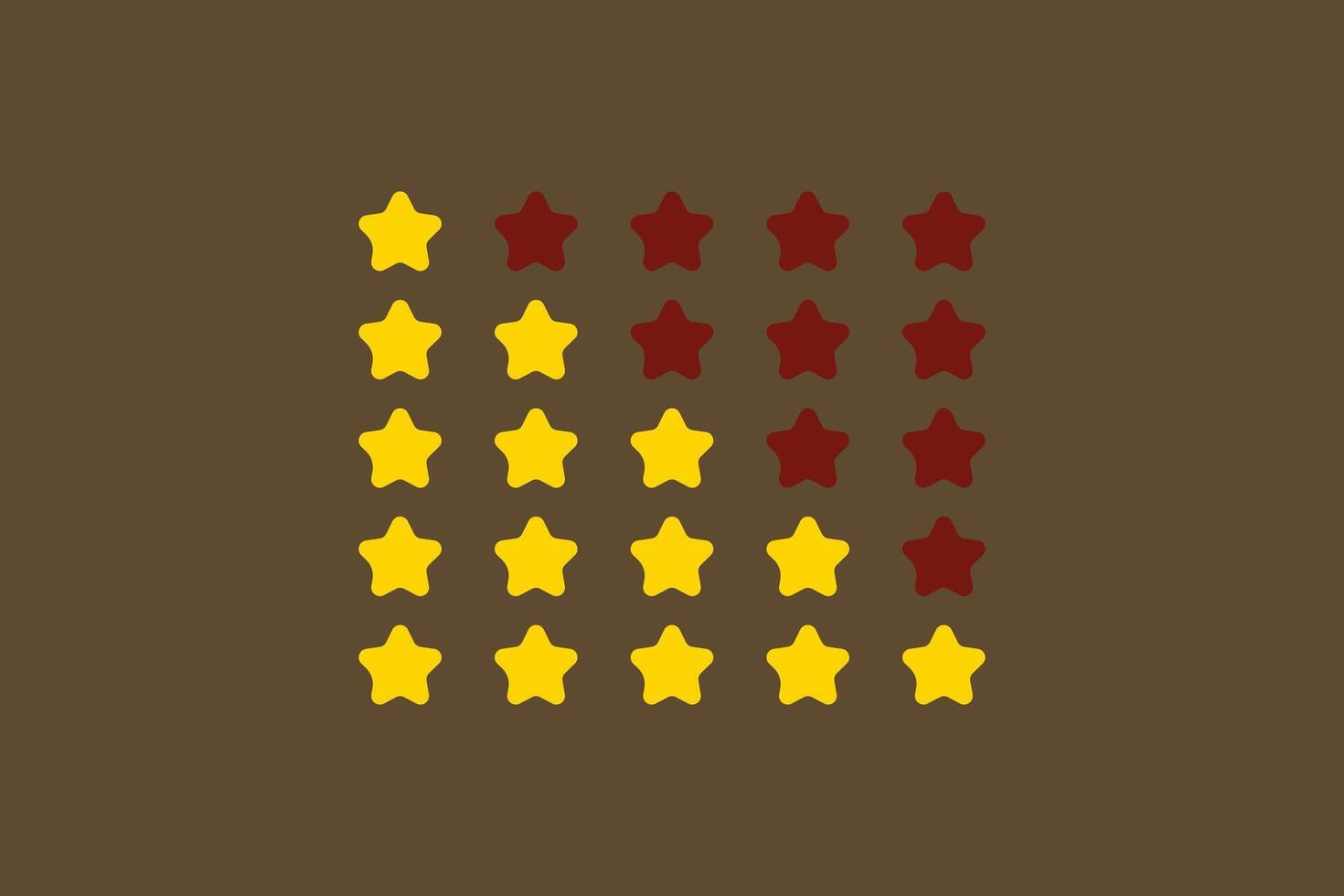 5 star rating illustration vector format