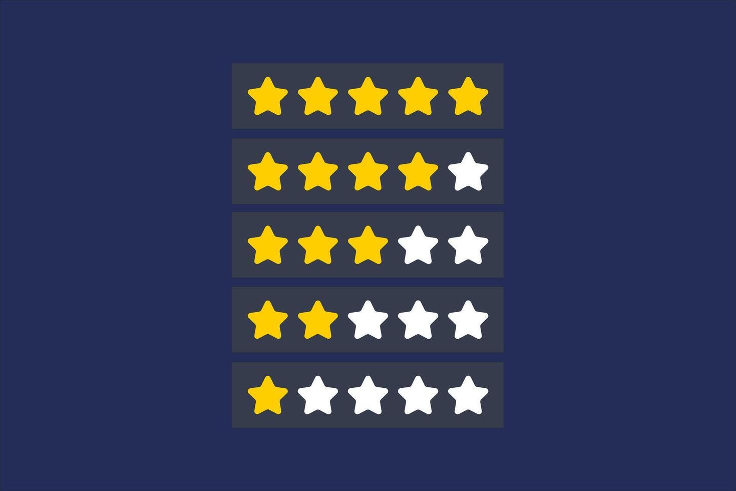 5 star rating illustration vector format