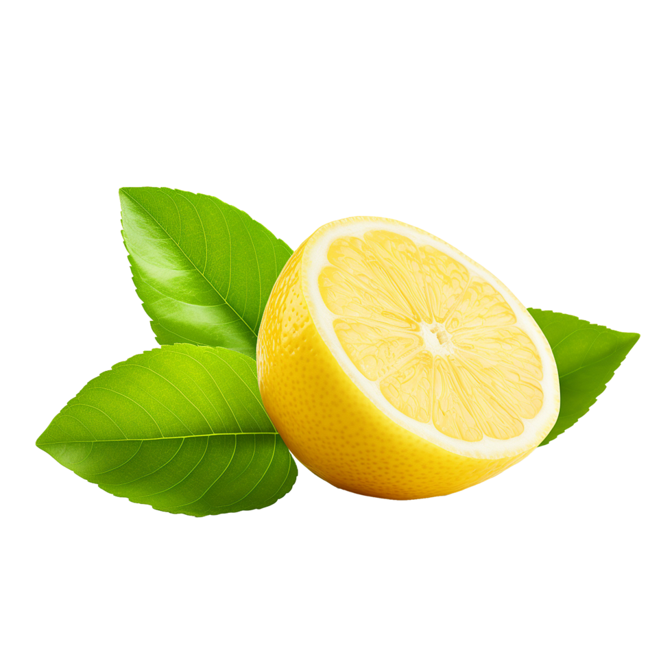 AI generated Fresh lemon png isolated on transparent background