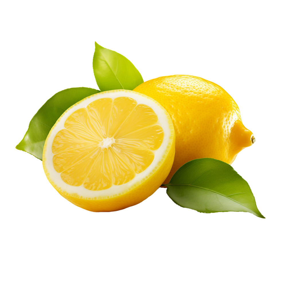 AI generated Fresh lemon png isolated on transparent background