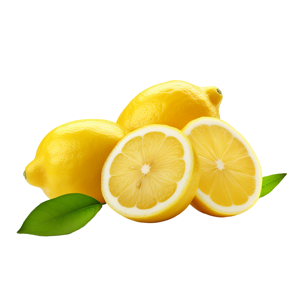AI generated Fresh lemon png isolated on transparent background