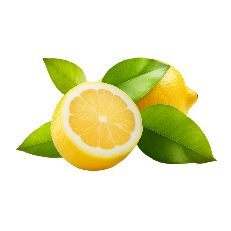 AI generated Fresh lemon png isolated on transparent background