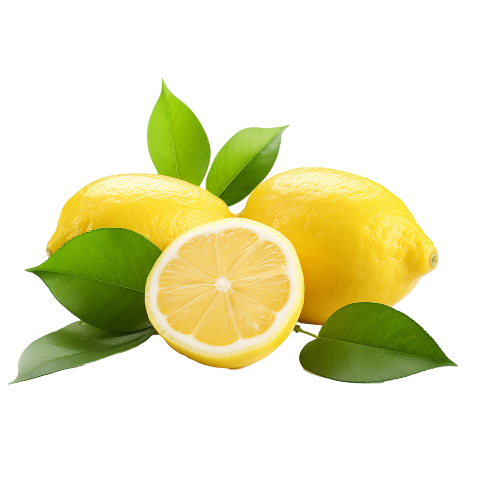 AI generated Fresh lemon png isolated on transparent background