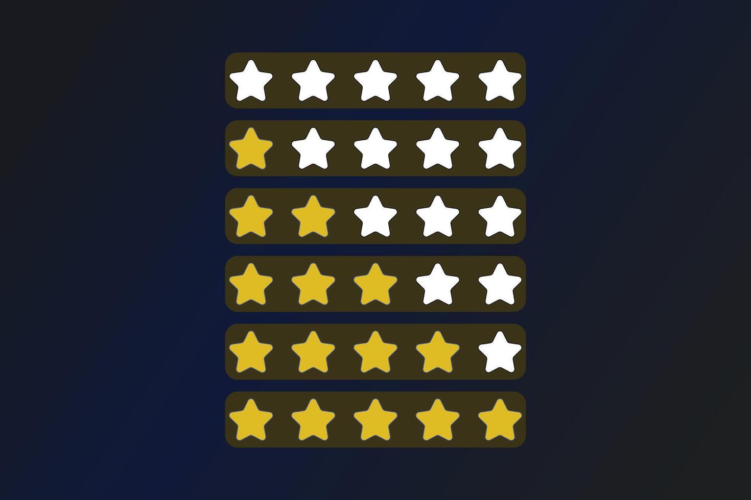 5 star rating illustration vector format