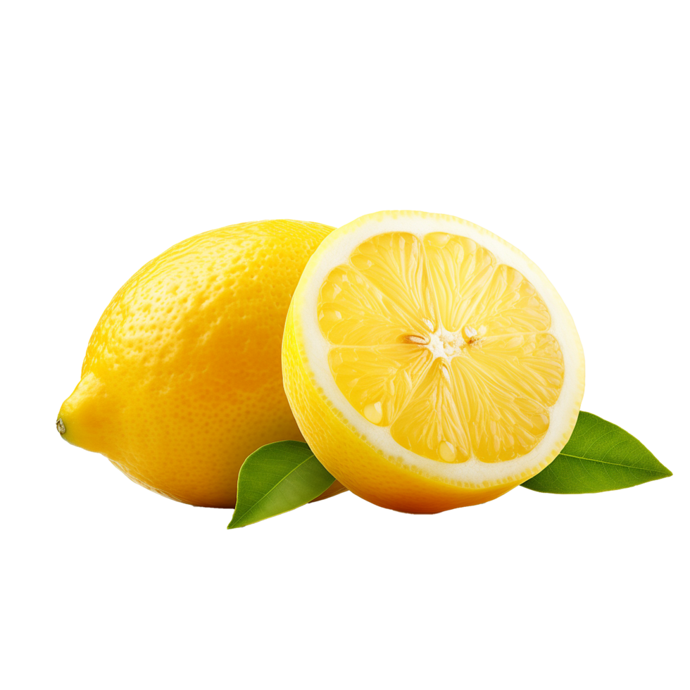 AI generated Fresh lemon png isolated on transparent background
