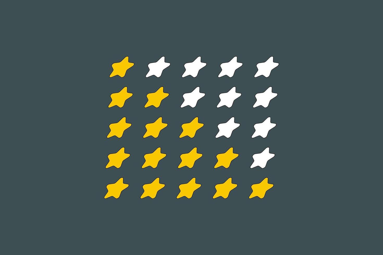 5 star rating illustration vector format