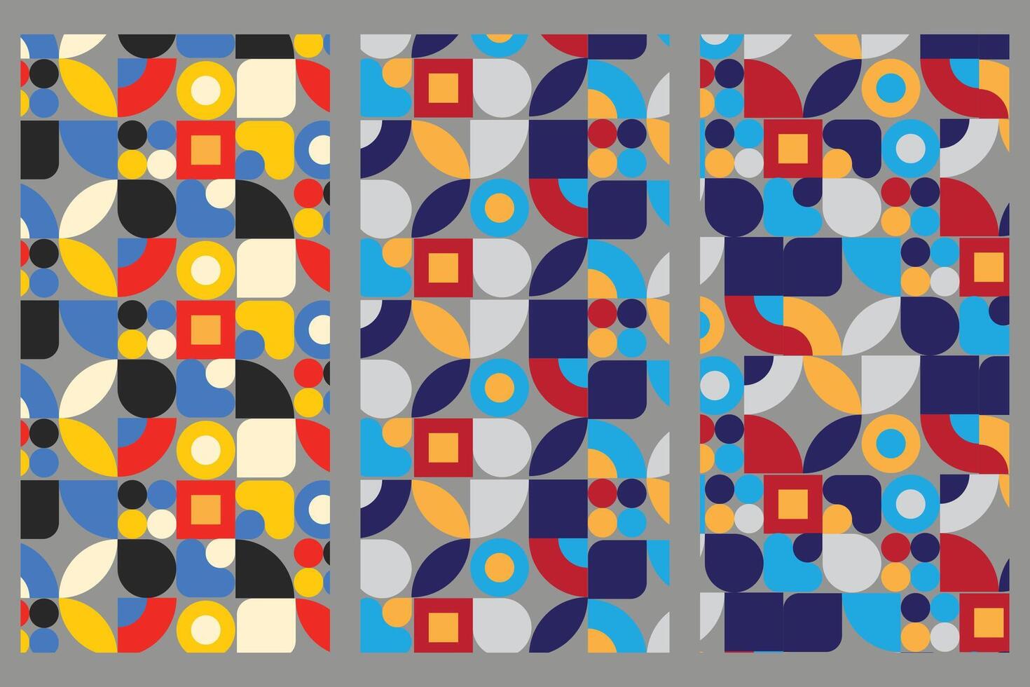 Modern abstract promotional flyer background vector illustration set