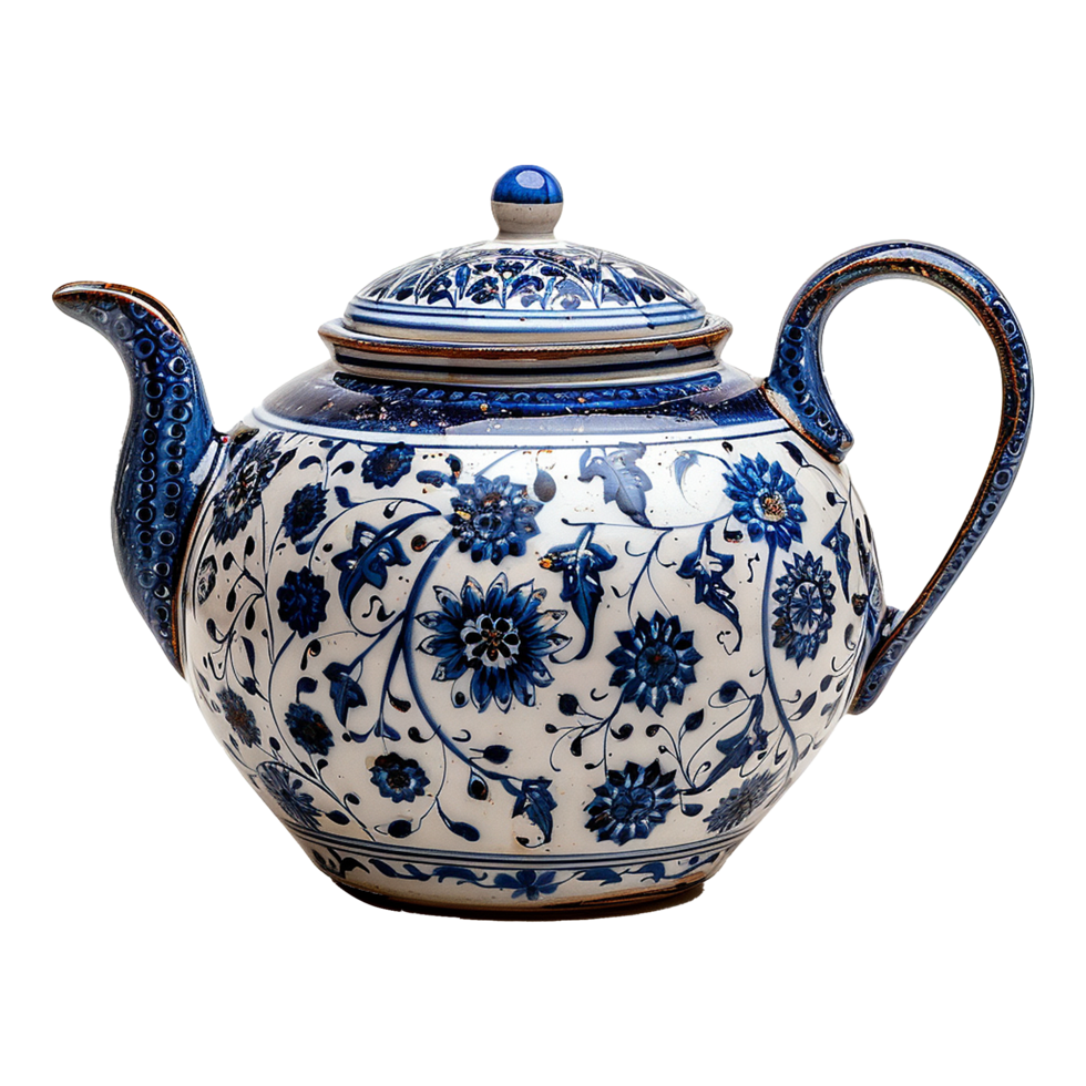 AI generated Luxury eye catching traditional teapot isolated on transparent background png