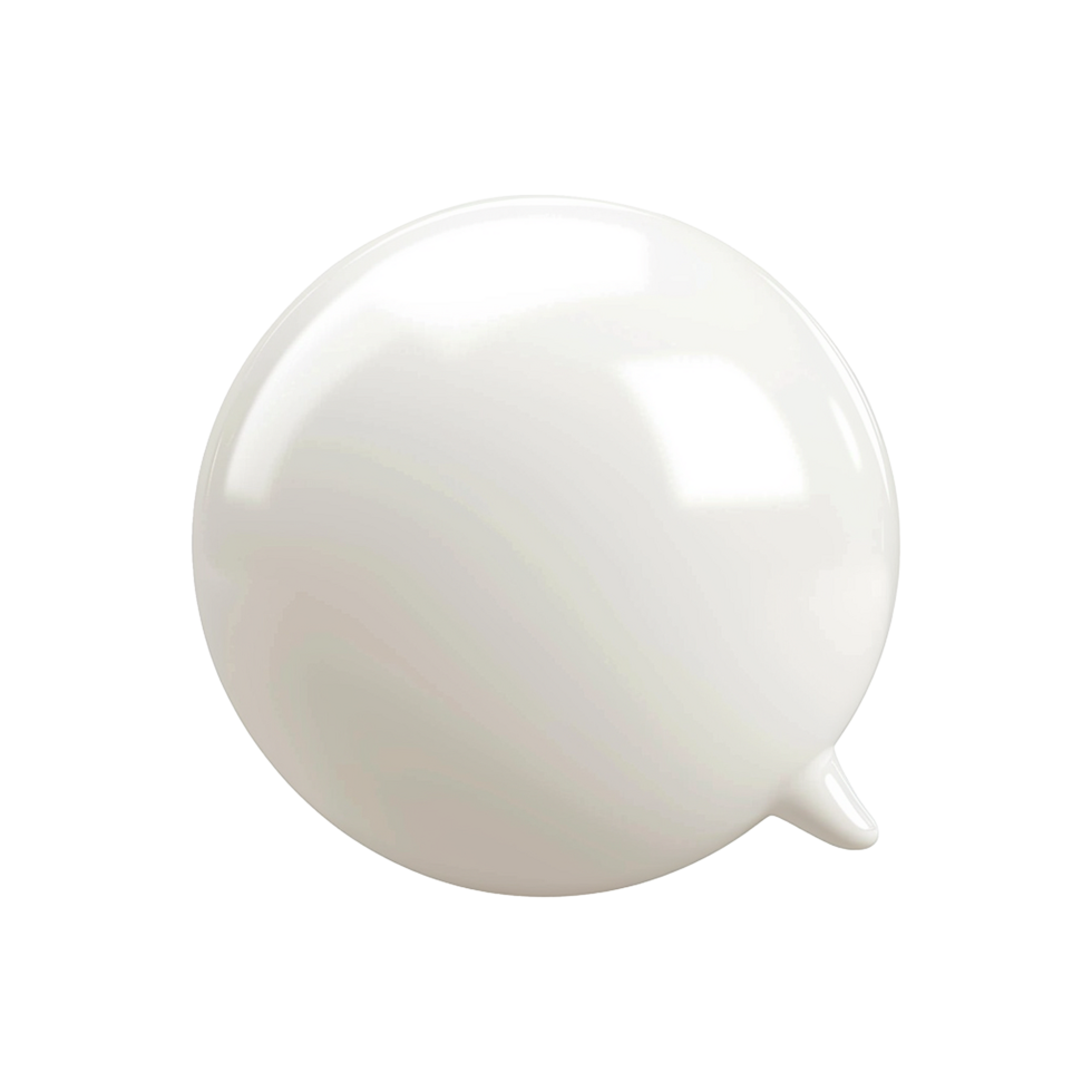AI generated 3d speech bubble isolated on transparent background png