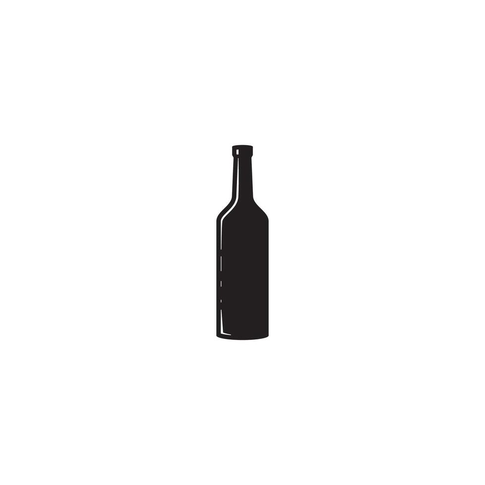 Bottle logo or icon design vector
