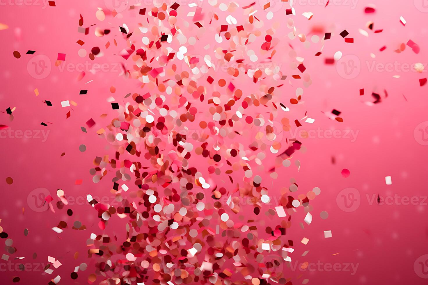 AI generated Ribbons and confetti rains down, adding excitement to the celebratory occasion with copy space photo