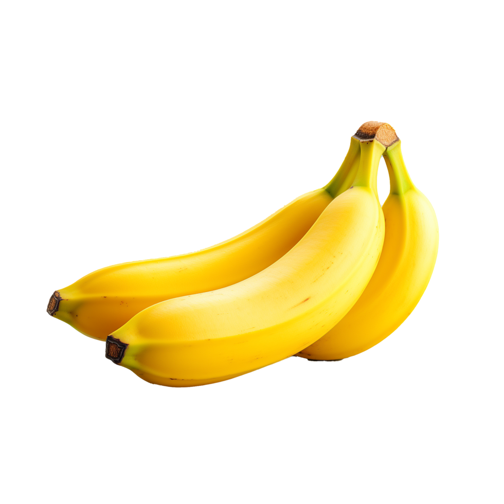 AI generated Ripe yellow banana png isolated on transparent background