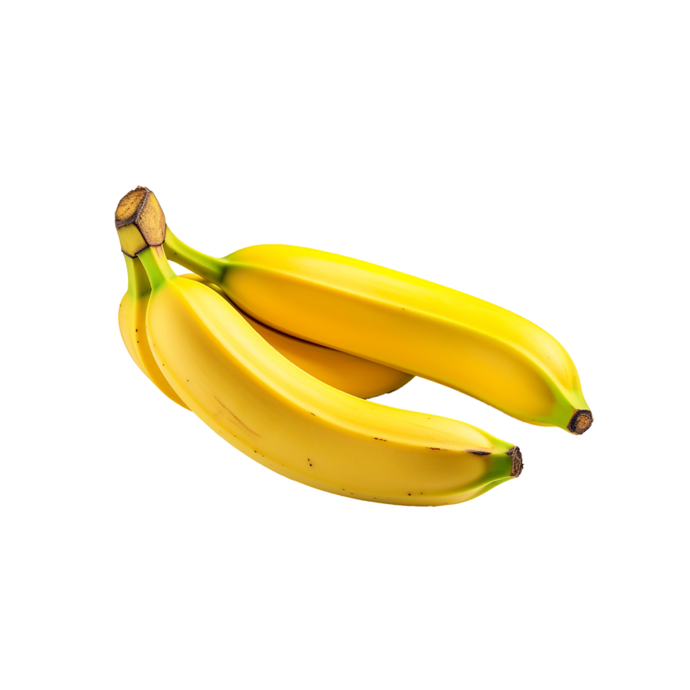 AI generated Ripe yellow banana png isolated on transparent background