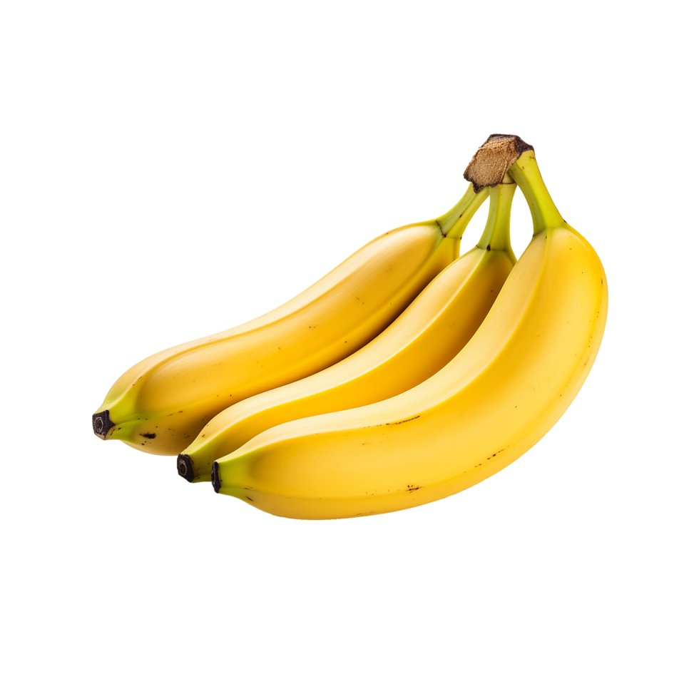AI generated Ripe yellow banana png isolated on transparent background