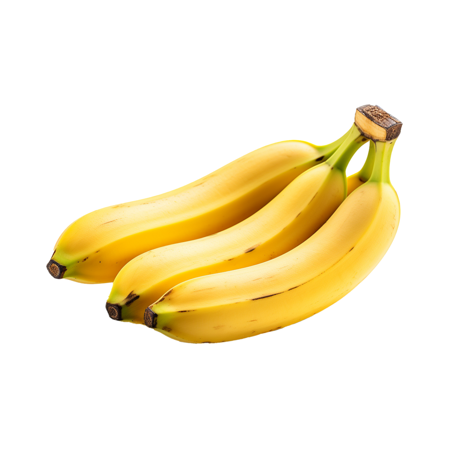 AI generated Ripe yellow banana png isolated on transparent background