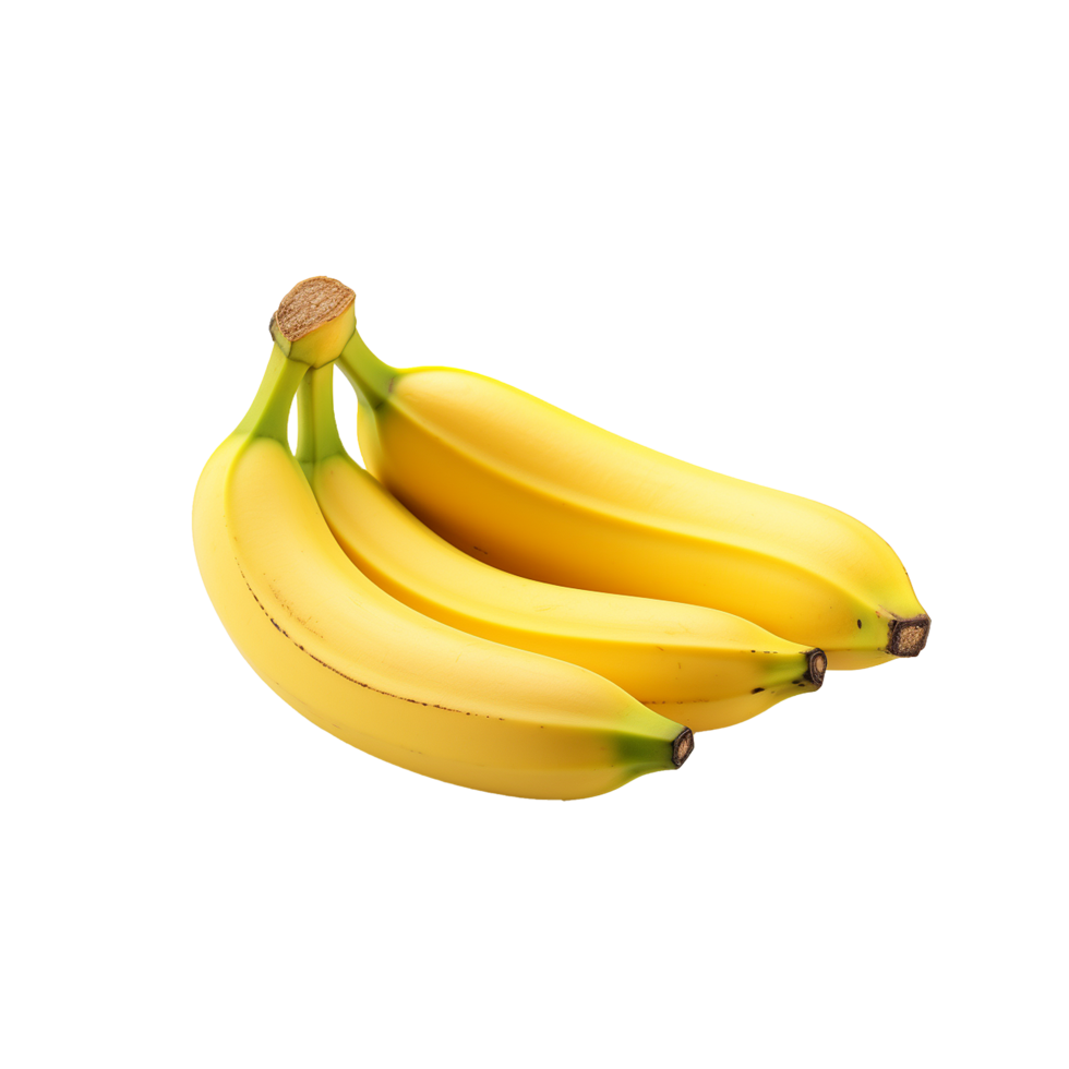AI generated Ripe yellow banana png isolated on transparent background