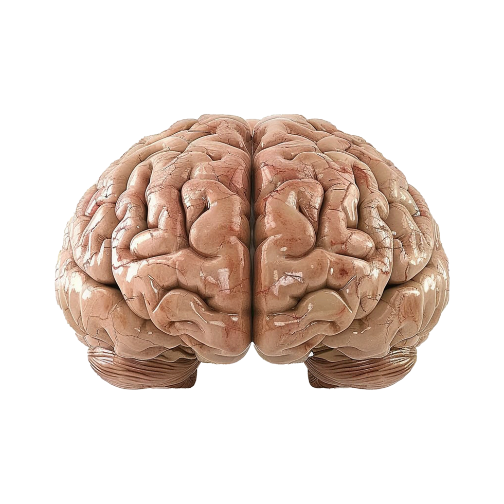 AI generated Colorful brain isolated on transparent background png