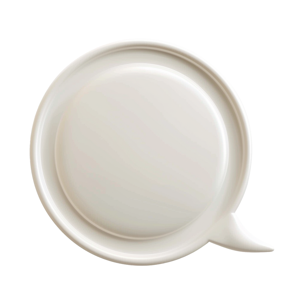 AI generated 3d speech bubble isolated on transparent background png