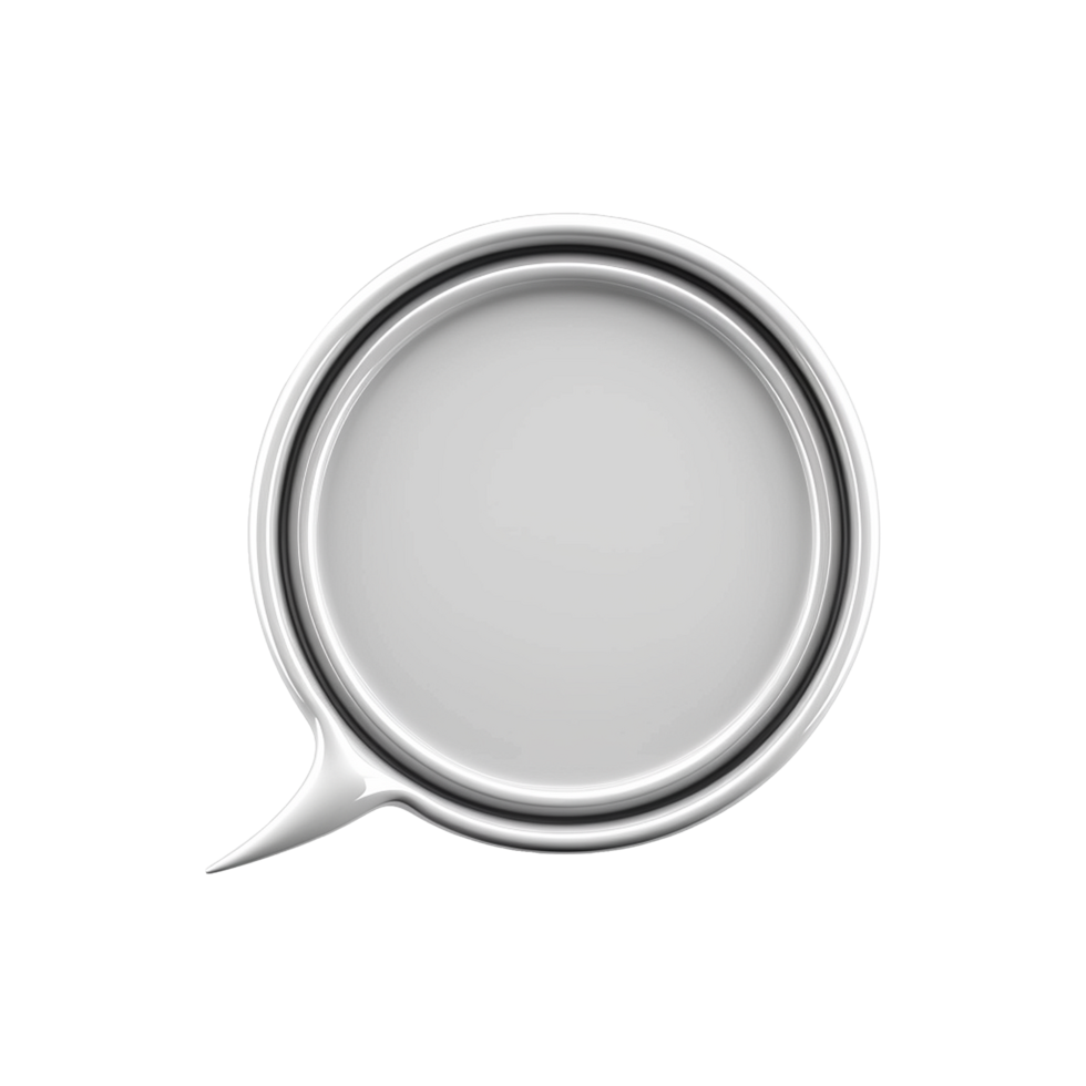 AI generated 3d speech bubble isolated on transparent background png