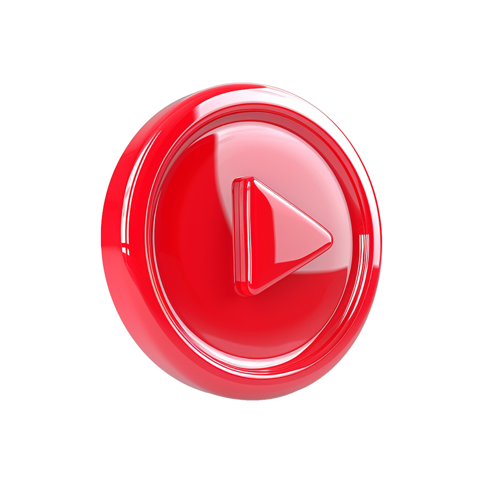 AI generated Glossy button isolated on transparent background png