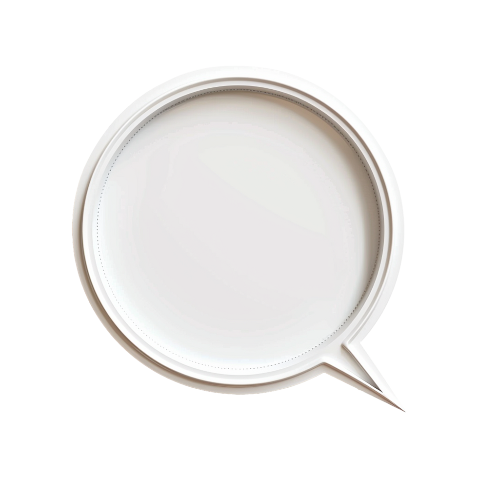 AI generated 3d speech bubble isolated on transparent background png