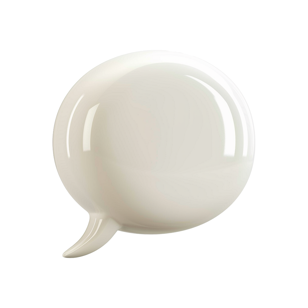AI generated 3d speech bubble isolated on transparent background png