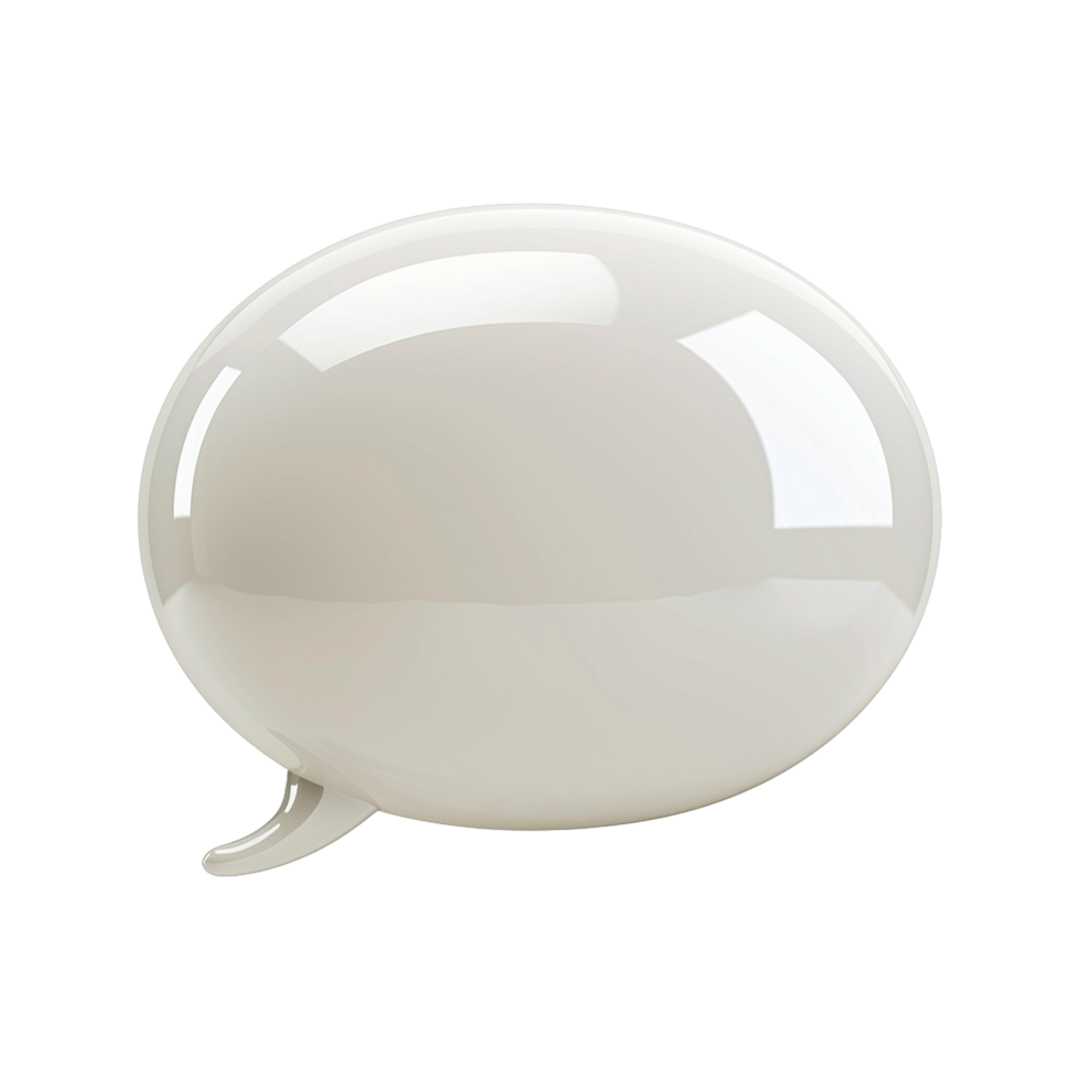 AI generated 3d speech bubble isolated on transparent background png