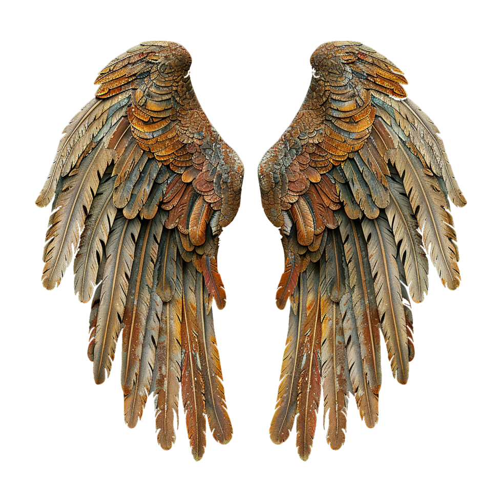 AI generated Angle wings isolated on transparent background png