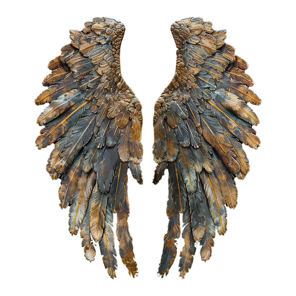 AI generated Angle wings isolated on transparent background png