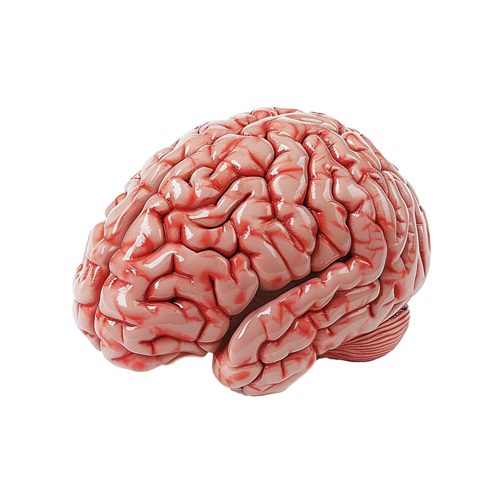 AI generated Colorful brain isolated on transparent background png
