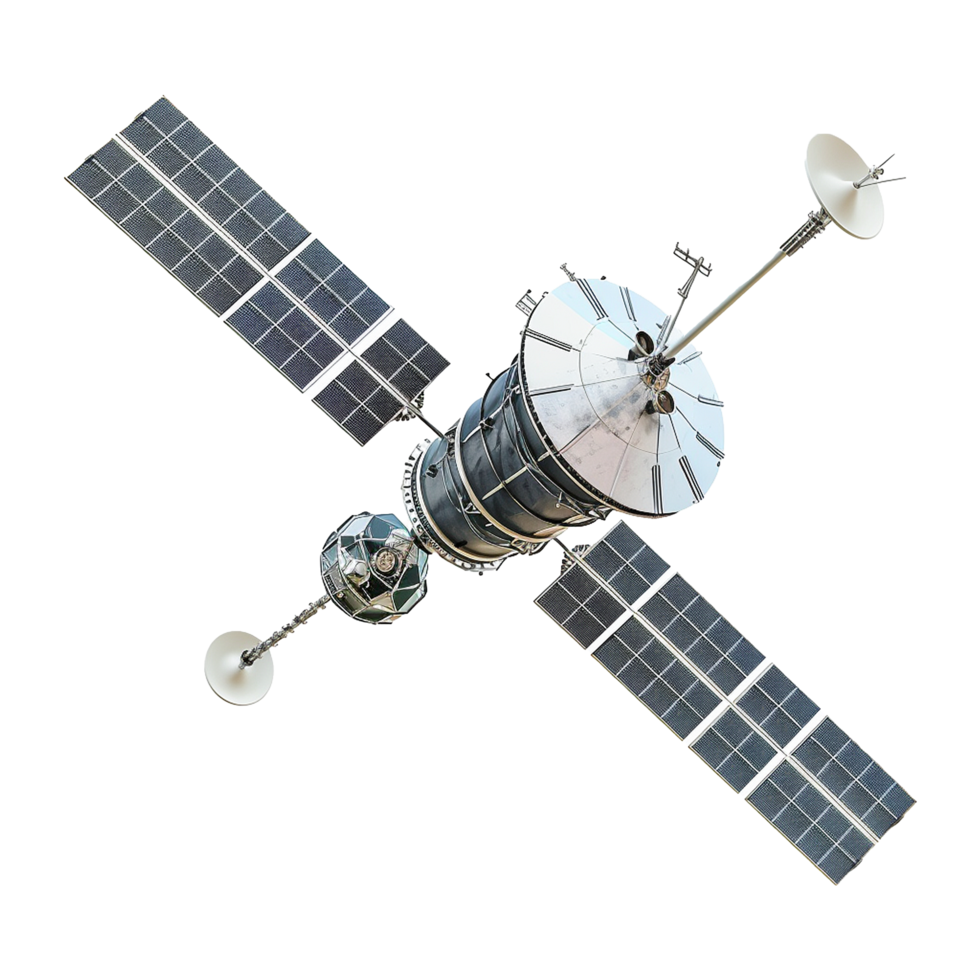 ai gegenereerd satelliet geïsoleerd Aan transparant achtergrond png