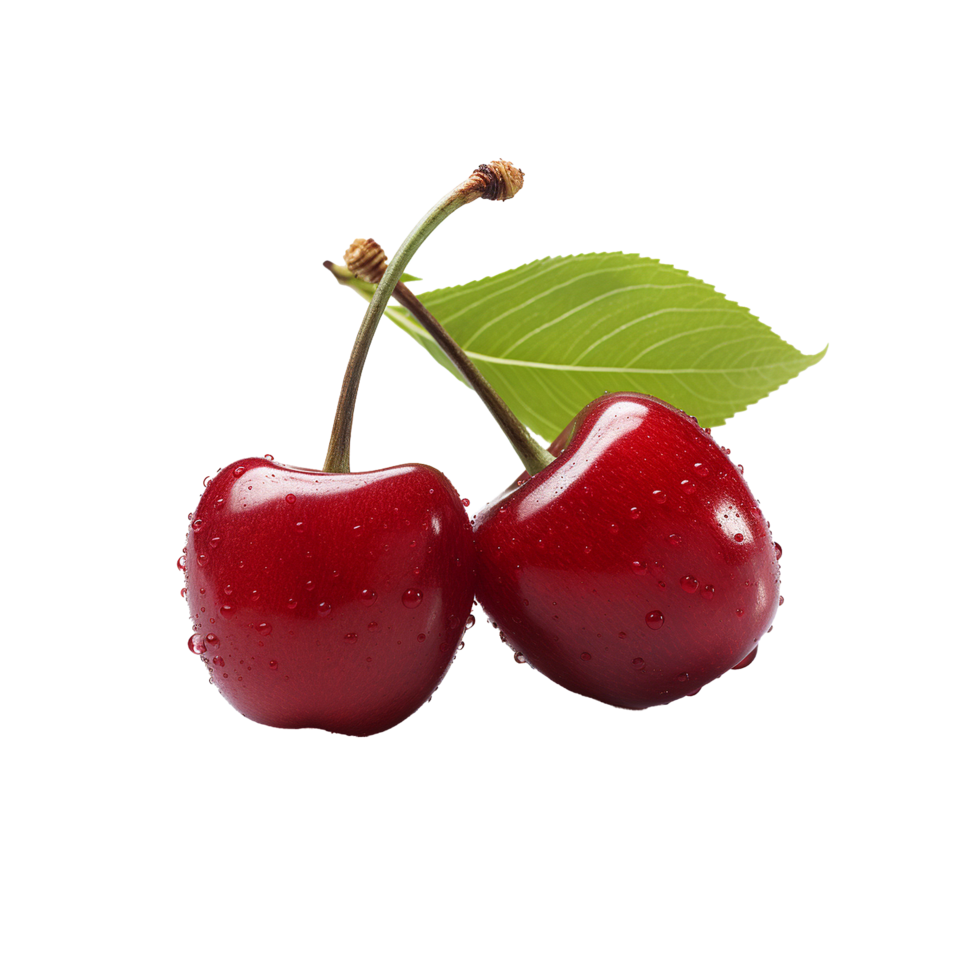 AI generated Fresh Cherry png isolated on transparent background
