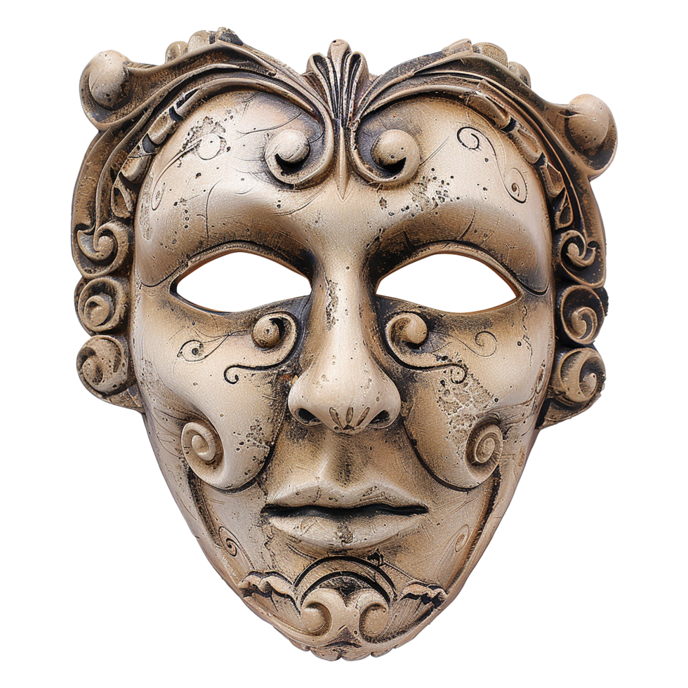 AI generated Elegant carnival mask isolated on transparent background png