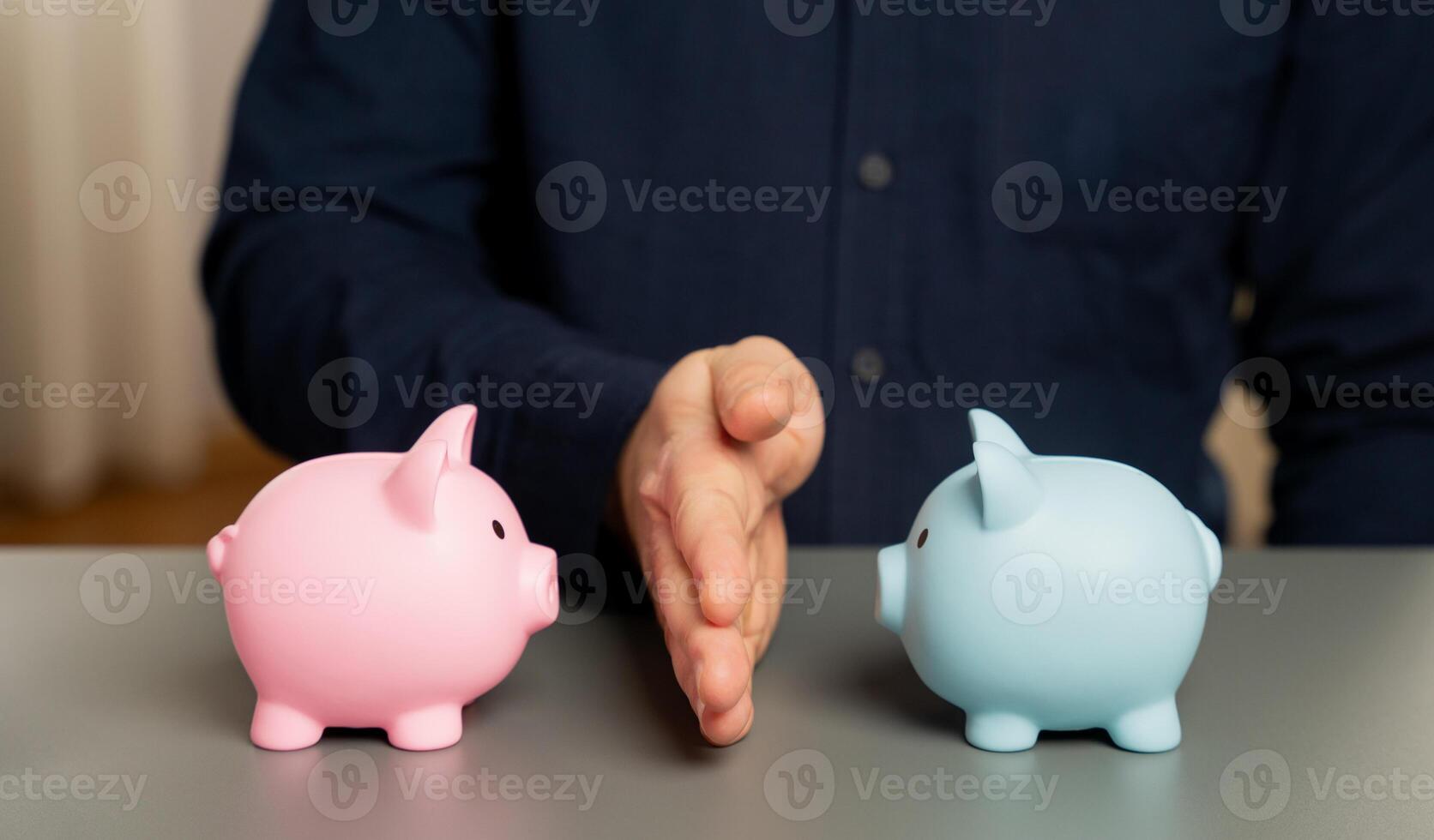 Shared money in relationships. Dividing the spouses budgets into separate parts. Divorce proceedings. Maintain a balance of earnings and expenses in the family. Funds for the basic needs of partners. photo