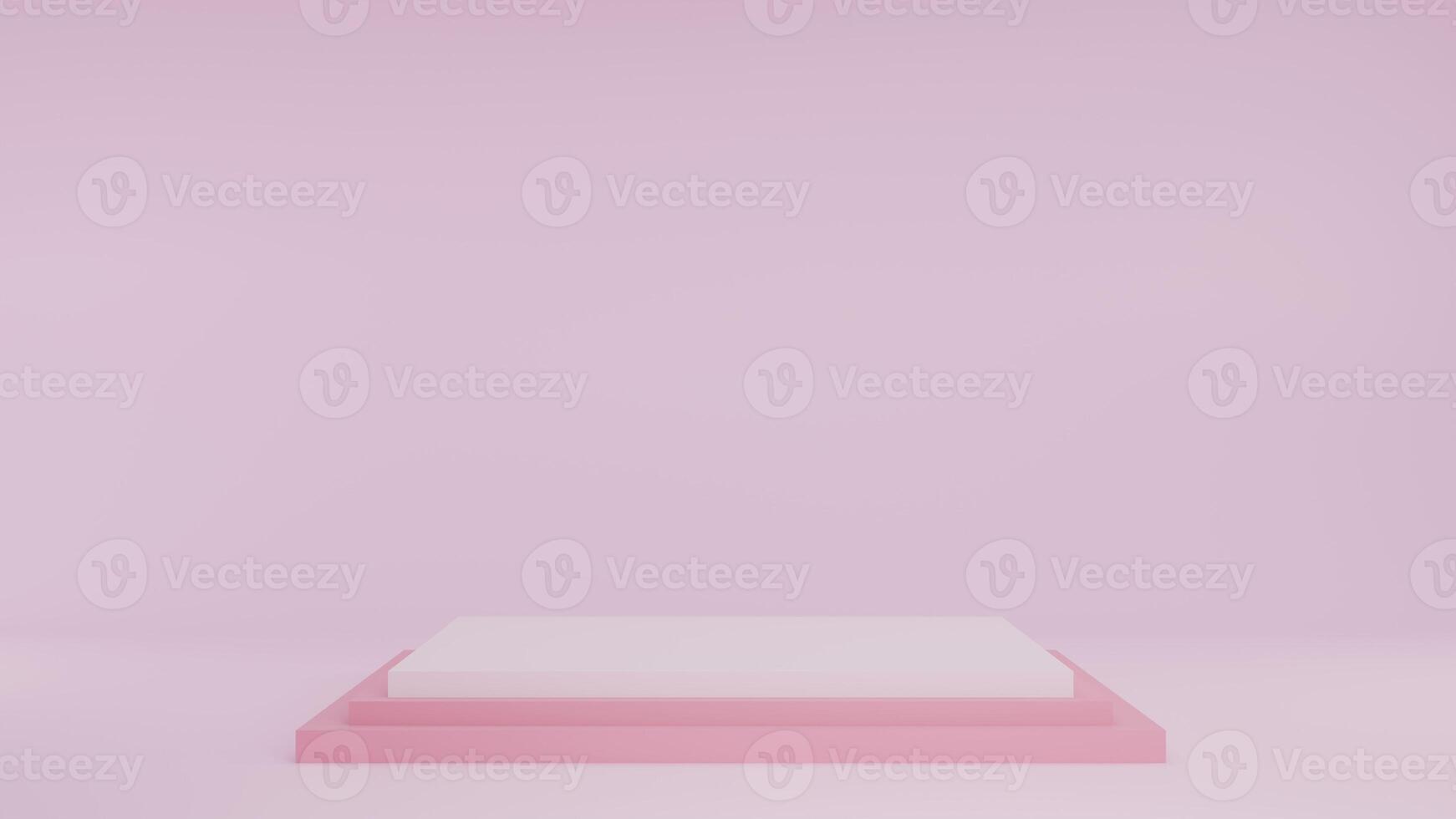 3D Rendering Pink red background with podium abstract decoration photo