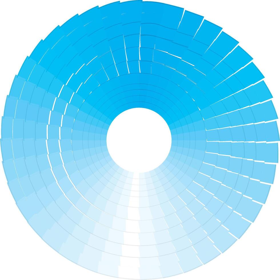 blue circle with gradient squares and background vector