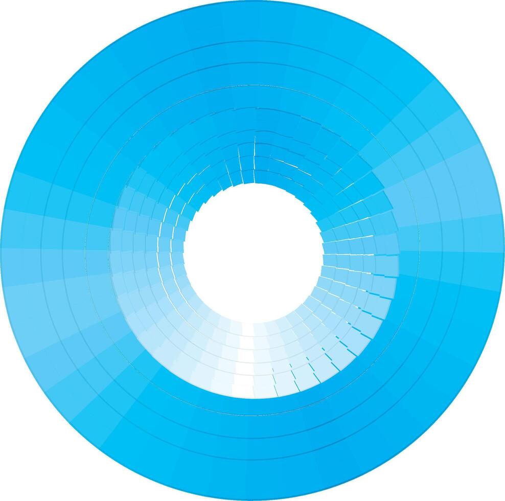 blue circle with gradient squares and background vector