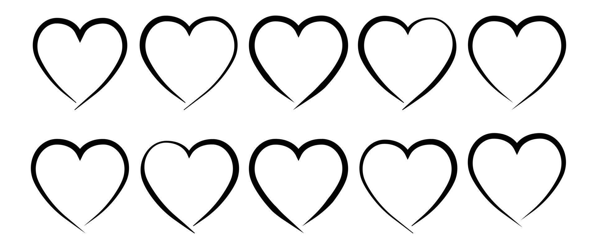 heart icons vector