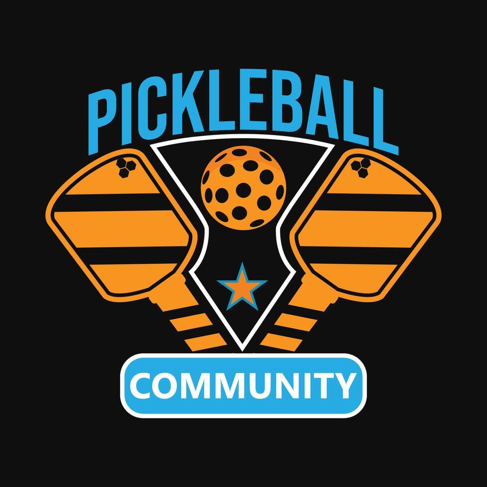 Pickleball logo design vector