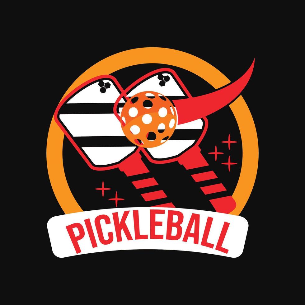 Pickleball logo design vector