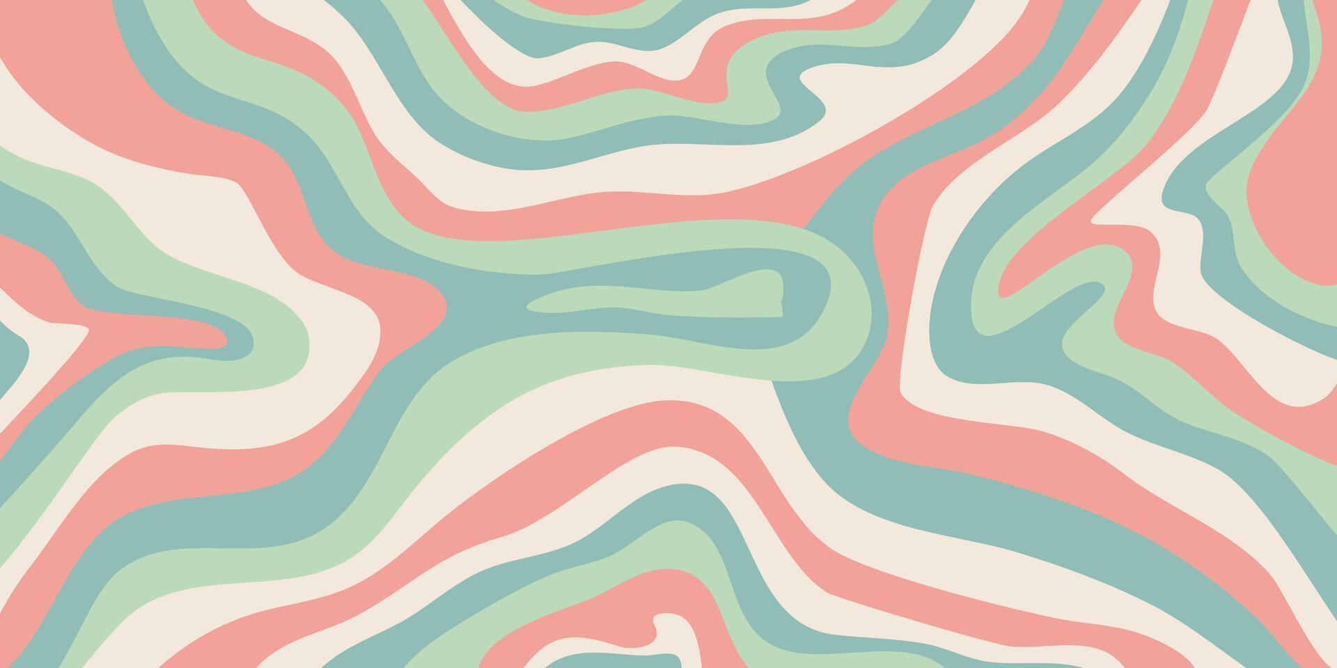 Hippie groovy psychedelic wave, great design for any purposes. . Vector illustration. Trendy retro groovy pattern.