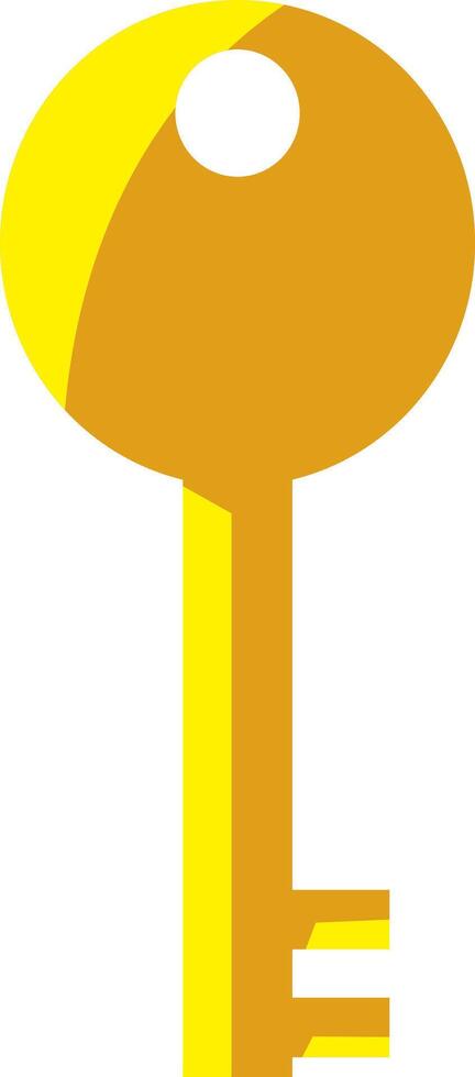 this a yellow key icon vector