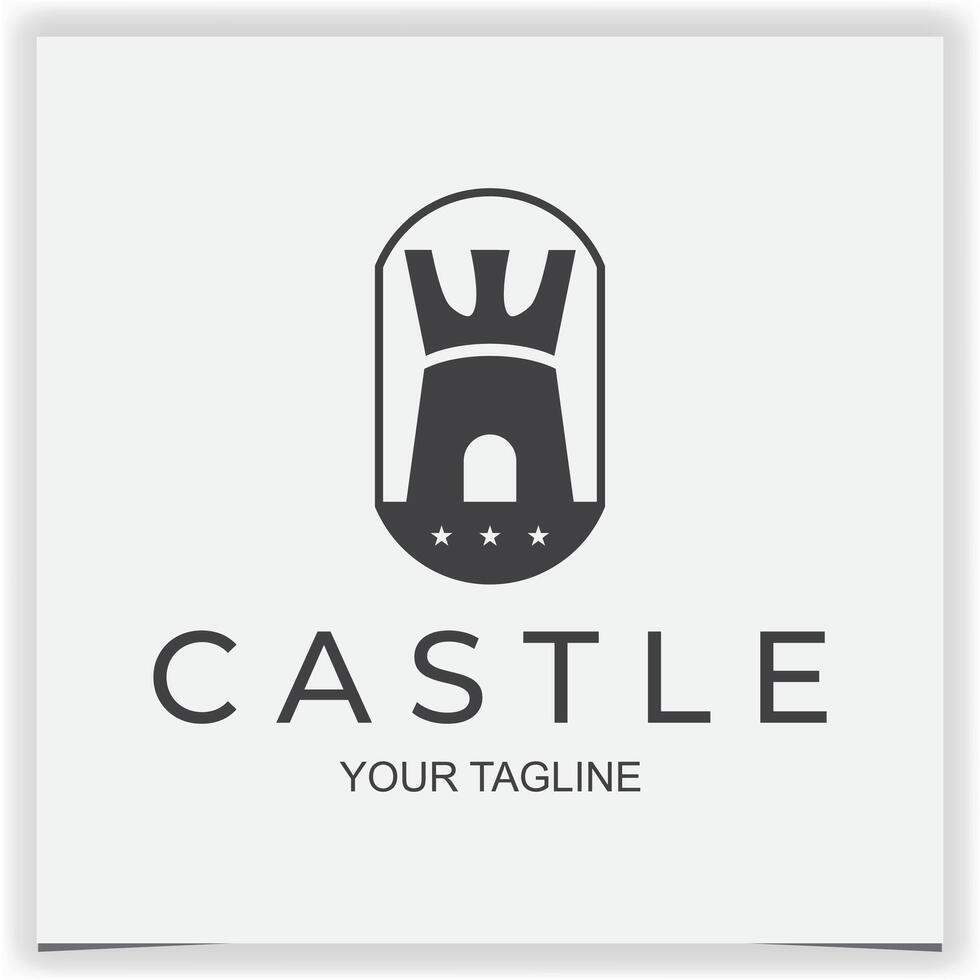 vector castle tower logo template design