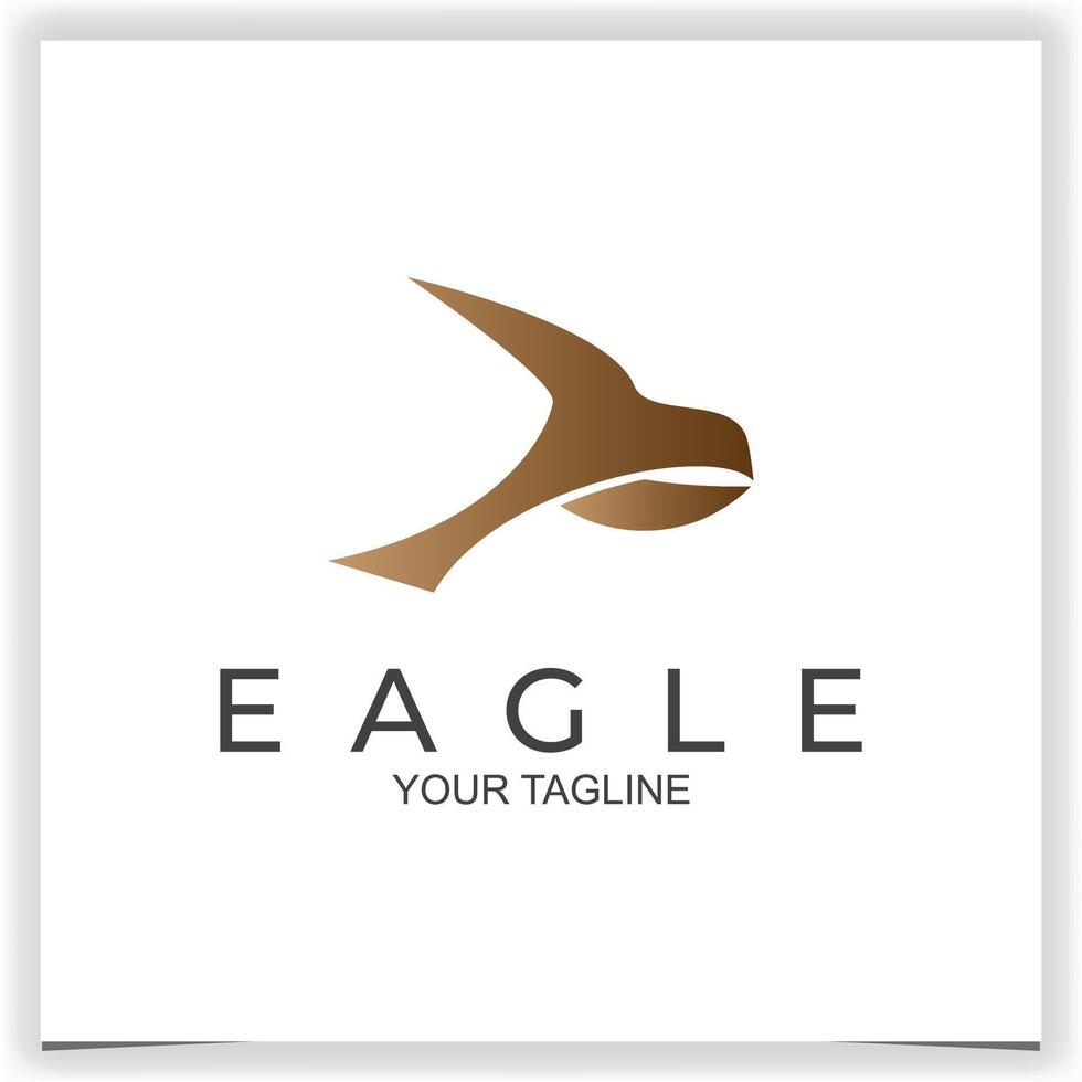 Vector fly eagle shape logo template design