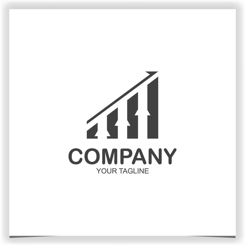 Abstract financial growth up logo icon design with arrow combined for economy finance element symbol vector