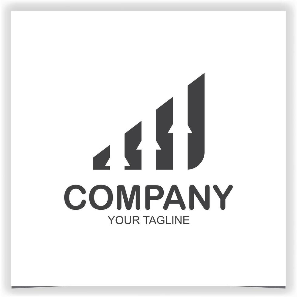 Abstract financial growth up logo icon design with arrow combined for economy finance element symbol vector
